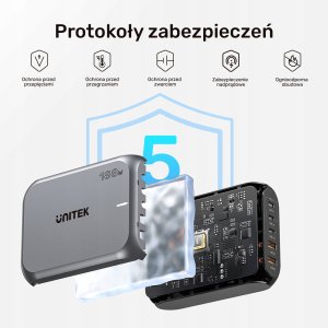 Ładowarka Unitek P1234AGY01-EU 2x USB-A 3x USB-C 2.5 A (P1234AGY01-EU) 6