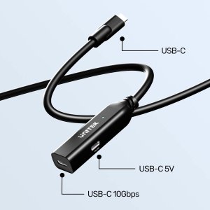 Kabel USB Unitek USB-C - USB-C 5 m Czarny (U1335ABK01) 11