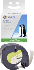 G&G Schriftband 12mm x 4m sw-ws komp. m. Dymo S0721520/ 91220 3