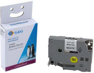 G&G Taśma drukarska 12mm x 8m sw-ws komp. m. Brother Tze-231 2