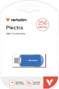 Verbatim Plectra Blue      256GB USB-C Flash Drive          30234 7
