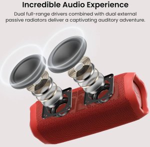 Tozo PA2 BT Portable Bluetooth Speaker Red 2