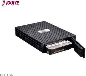 JOUJYE ST-1111SS SATA mobile rack 8.9cm 3.5Zoll schwarz fuer 6.4cm 2.5Zoll HDD SATA SAS 2