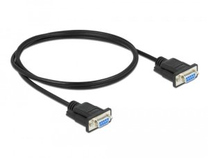 Adaptec DELOCK Seriell Kabel RS-232 Sub-D9 Buchse zu Buchse Nullmodemmit sch malem Steckergeh�use 1m 2
