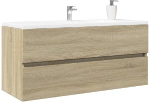 Bathroom Sink Cabinet Sonoma Oak Engineered Wood Medium 1