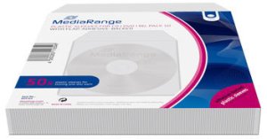 MediaRange Plastiktasche 1 Disc mit Lasche klebe Rücks. 50pc 1