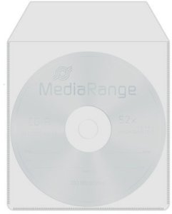 MediaRange Torba plastikowa 1 dysk z klapką klejącą tył. 50pc 3