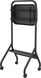 PEERLESS-AV SR860-EUK Rollwagen Trolley mit Ablage f�r Displays bis 190,5cm 75Zoll bis 56kg bis VESA 800x400 Farbe Schwarz 1