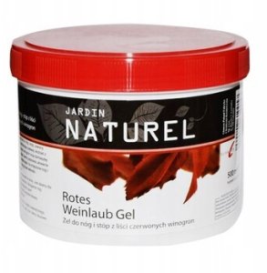 JARDIN ROTESWEINLAUB GEL 500ML ŻEL DO NÓG - liście czerwonych winogron 1