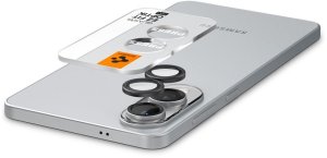 Spigen Optik Pro GLAS.TR EZ Fit Camera Protector 2-Pack - Szkło ochronne na obiektyw do Samsung Galaxy S25 Edge (2 szt)(Czarny) 5