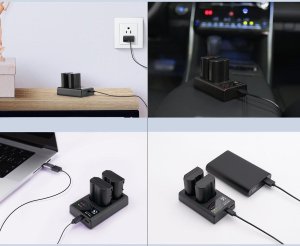 Ładowarka do aparatu Kf Podwójna Ładowarka Usb Do Nikon En-el15 D7000 D7500 D850 D750 K&f Concept / Kf28.0006 4