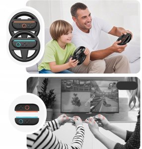 JYS 2x Kierownica Uchwyt Na Joy-con Do Nintendo Switch 2 Nsw2 Do Mario Kart / 2x Czarny / Jys-ns226 6