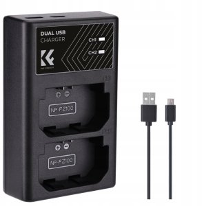 Podwójna Ładowarka Usb Do Np-fz100 Sony A7 A7r Iii A9 Ii A6600 K&f Concept / Kf28.0010 1