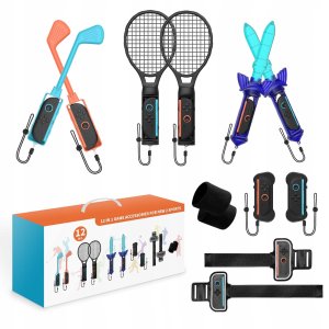 Zestaw 12w1 Akcesoria Uchwyty Sport Golf Tenis Zelda Do Nintendo Switch 2 / Nsw 2 / Jys-2277 1
