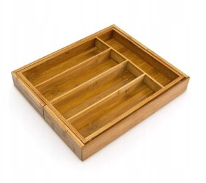 WKŁAD / ORGANIZER DO SZUFLADY NA SZTUĆCE ROZSUWANY 52/31x31cm KRISBERG KS-2546 2