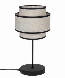Lampka nocna stołowa gabinetowa BOHO juta 1