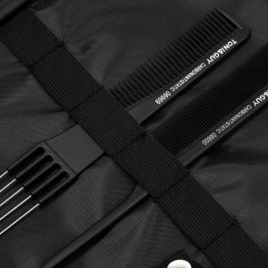 Kuferek fryzjerski barberski czarny materiał 6