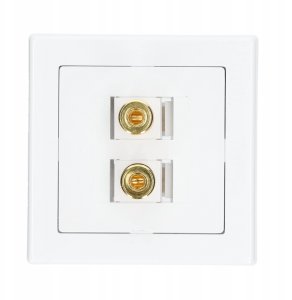 Gniazdo głośnikowe banan JOWISZ biały 2