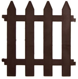 Palisada płotek ogrodowy brązowy border zestaw 10 szt. 30x30 cm 1