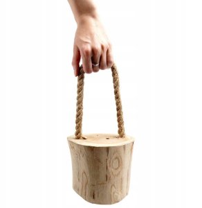 Home Styling Collection Stoper odbojnik ogranicznik do drzwi drewniany z liną 15 cm 4