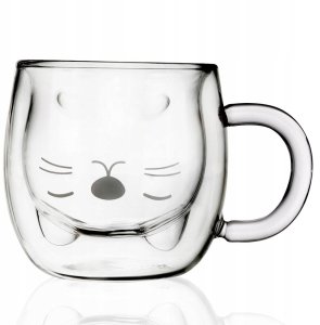 Pan i Pani Gadżet Szklanka termiczna z podwójną ścianką KOTEK 270 ml 5