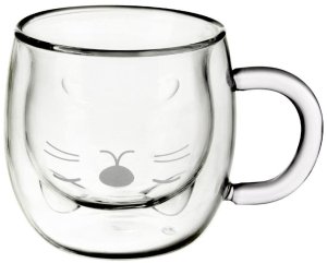 Pan i Pani Gadżet Szklanka termiczna z podwójną ścianką KOTEK 270 ml 6