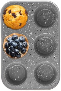 Forma do pieczenia dużych muffinek granitowa 6 szt. babeczek GRANDE 32x22 cm 1