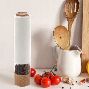 Młynek do przypraw Kuchenprofi Młynek do pieprzu i soli elektryczny biały 23 cm 3