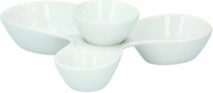 Miseczki na przekąski ceramiczne białe 26x22x6,5 cm 4