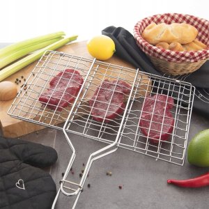 Ruszt do grillowania metalowy 35x55 cm 6