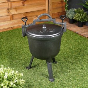 Kociołek żeliwny emaliowany na nóżkach z pokrywką CAST LINE 8 l 11