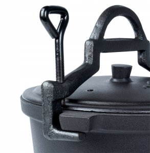 Kociołek żeliwny emaliowany na nóżkach z pokrywką CAST LINE 8 l 12