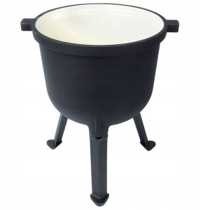 Kociołek żeliwny emaliowany na nóżkach z pokrywką CAST LINE 8 l 13