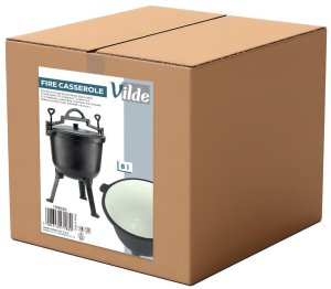 Kociołek żeliwny emaliowany na nóżkach z pokrywką CAST LINE 8 l 14