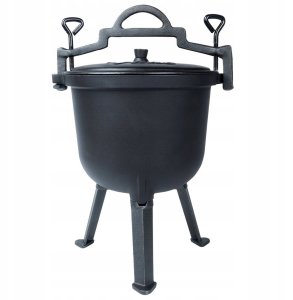 Kociołek żeliwny emaliowany na nóżkach z pokrywką CAST LINE 8 l 5