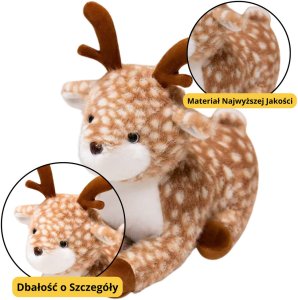 Pluszowa Maskotka Przytulanka Jelonek Brązowy W Centki 23cm 1