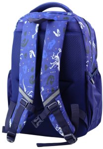 Lean Plecak Szkolny Dinozaury Naszywka T-Rex Pas Piersiowy Granatowy 20L (22015) 3