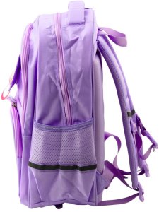 Plecak Szkolny Z Białym Kotem Pas Piersiowy Fioletowy 20L 2