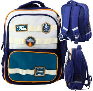 Plecak Szkolny Naszywki Kosmiczne Z Piórnikiem Granatowy 16L 4