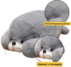 Pluszowa Maskotka Przytulanka Duża Foka Szara 29cm 2