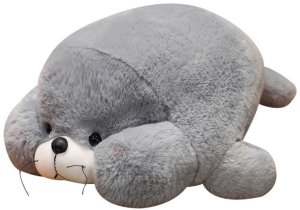 Pluszowa Maskotka Przytulanka Duża Foka Szara 29cm 3