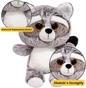 Pluszowa Maskotka Przytulanka Szop Duże Oczy 22cm 1