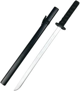 Drewniana Katana Miecz Do Zabawy Treningu Rekwizyt Czarny 70cm 4