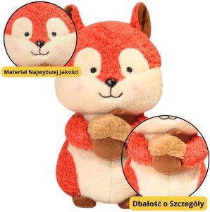 Pluszowa Maskotka Przytulanka Wiewiórka z Orzeszkiem 25cm 2