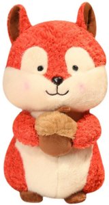 Pluszowa Maskotka Przytulanka Wiewiórka z Orzeszkiem 25cm 3