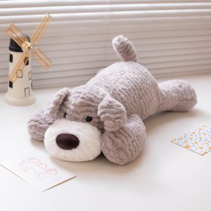 Pluszowa Maskotka Przytulanka Piesek Jasnoszary 30cm 4