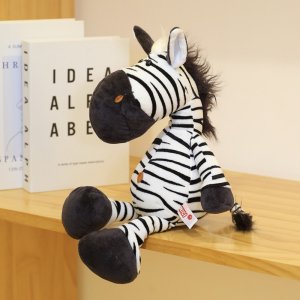 Pluszowa Maskotka Przytulanka Zebra Biało Czarna 25cm 4