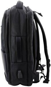 Lean Plecak Miejski Biznesowy USB Pas Piersiowy Czarny 26L 2