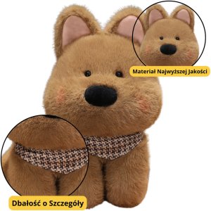 Pluszowa Maskotka Przytulanka Piesek Z Chustą Brązowy 25cm 2