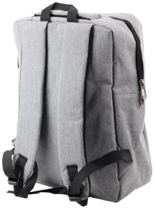 Plecak Miejski Biznesowy USB Przegroda Środkowa Szary 14L 3